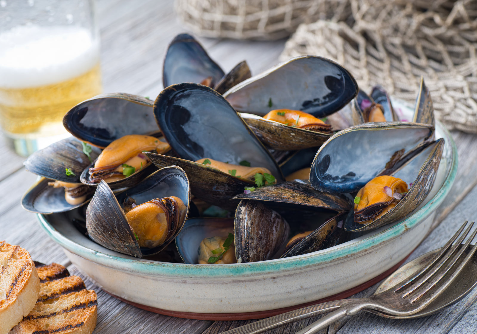 Cozze alla birra Bianca - Birrificio Pratorosso
