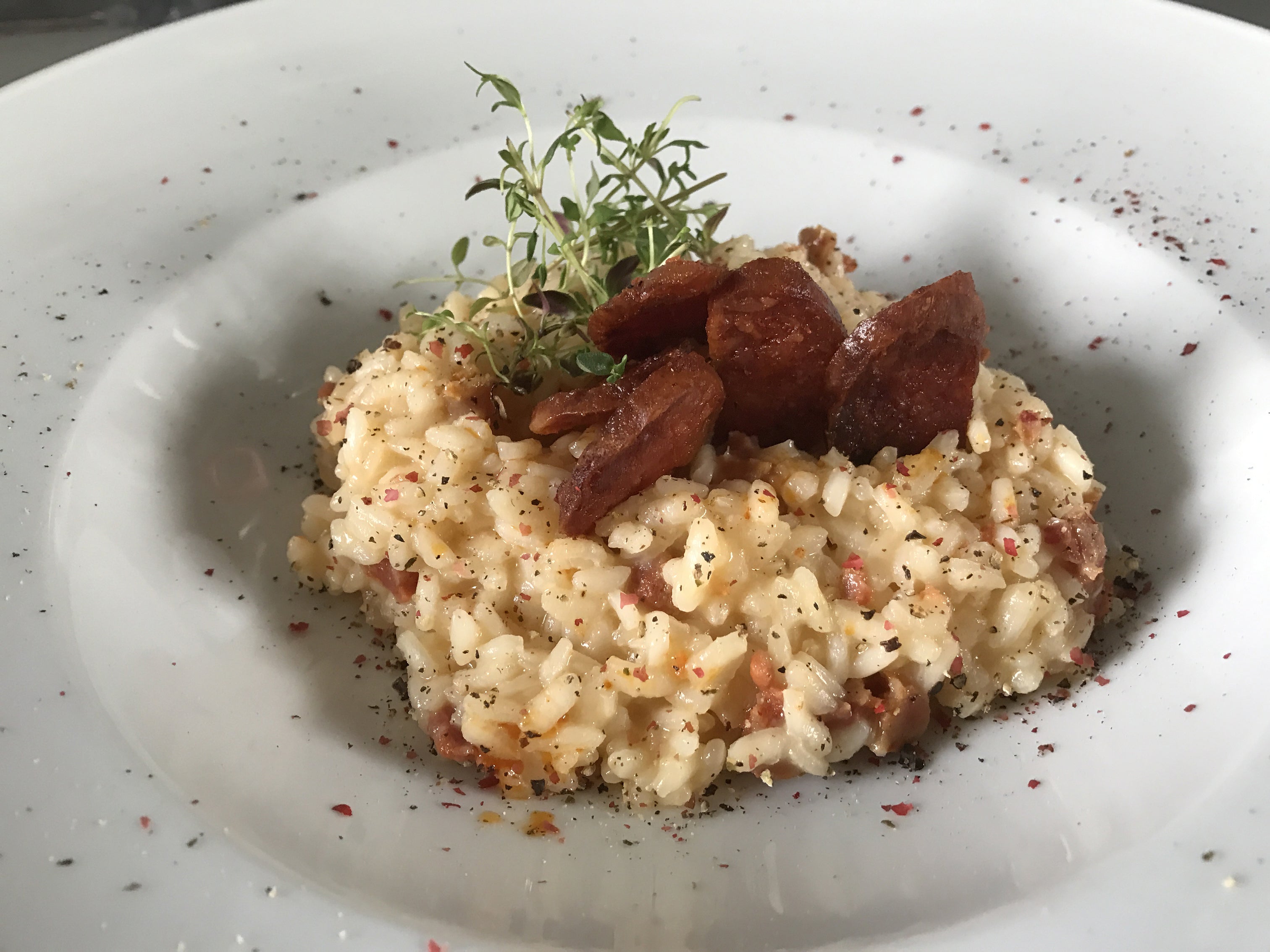 Risotto alla birra e salsiccia - Birrificio Pratorosso