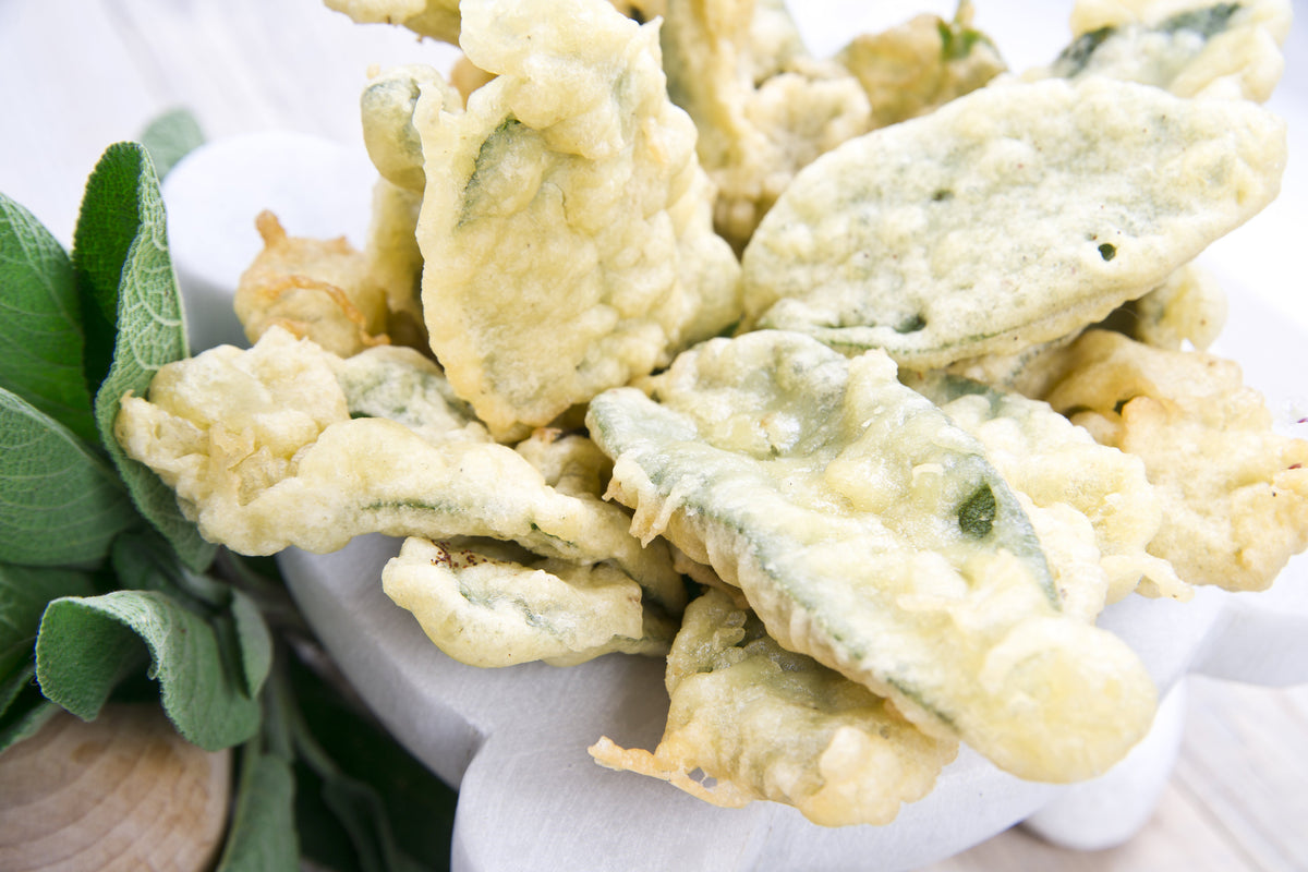 Salvia fritta in pastella alla birra - Birrificio Pratorosso
