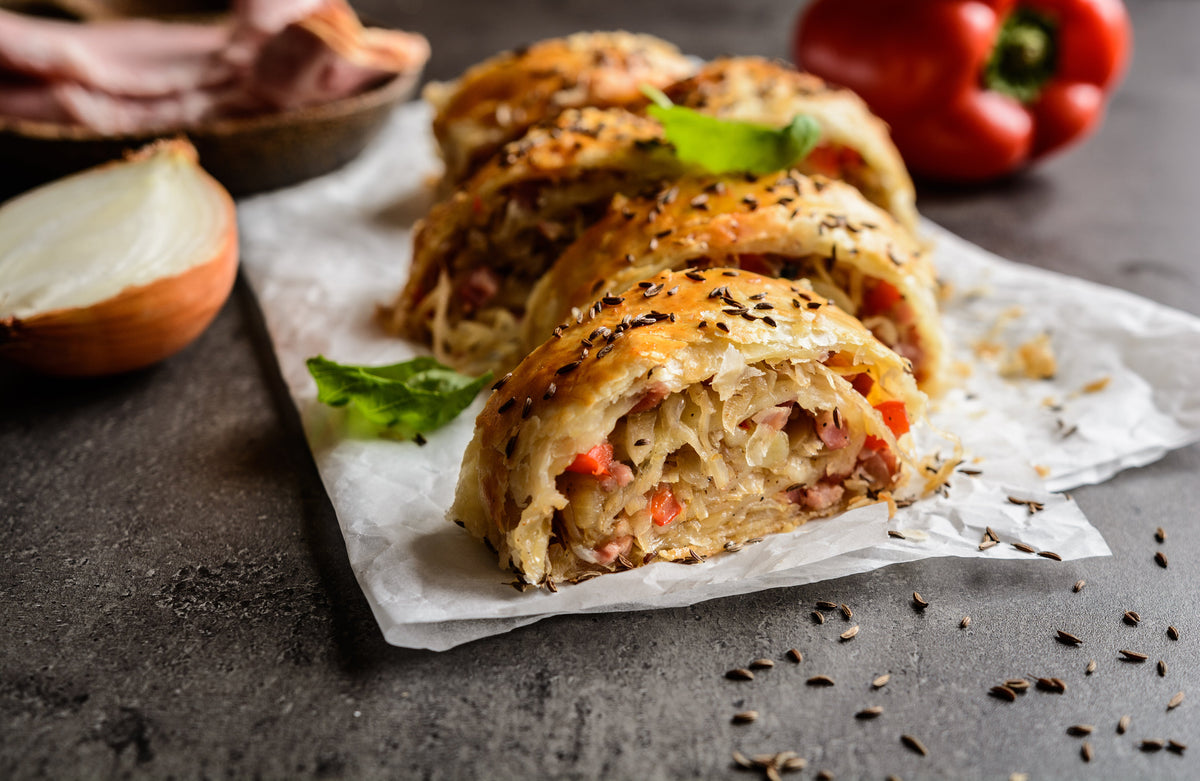 Strudel di pane alla birra con verdure e robiola - Birrificio Pratorosso