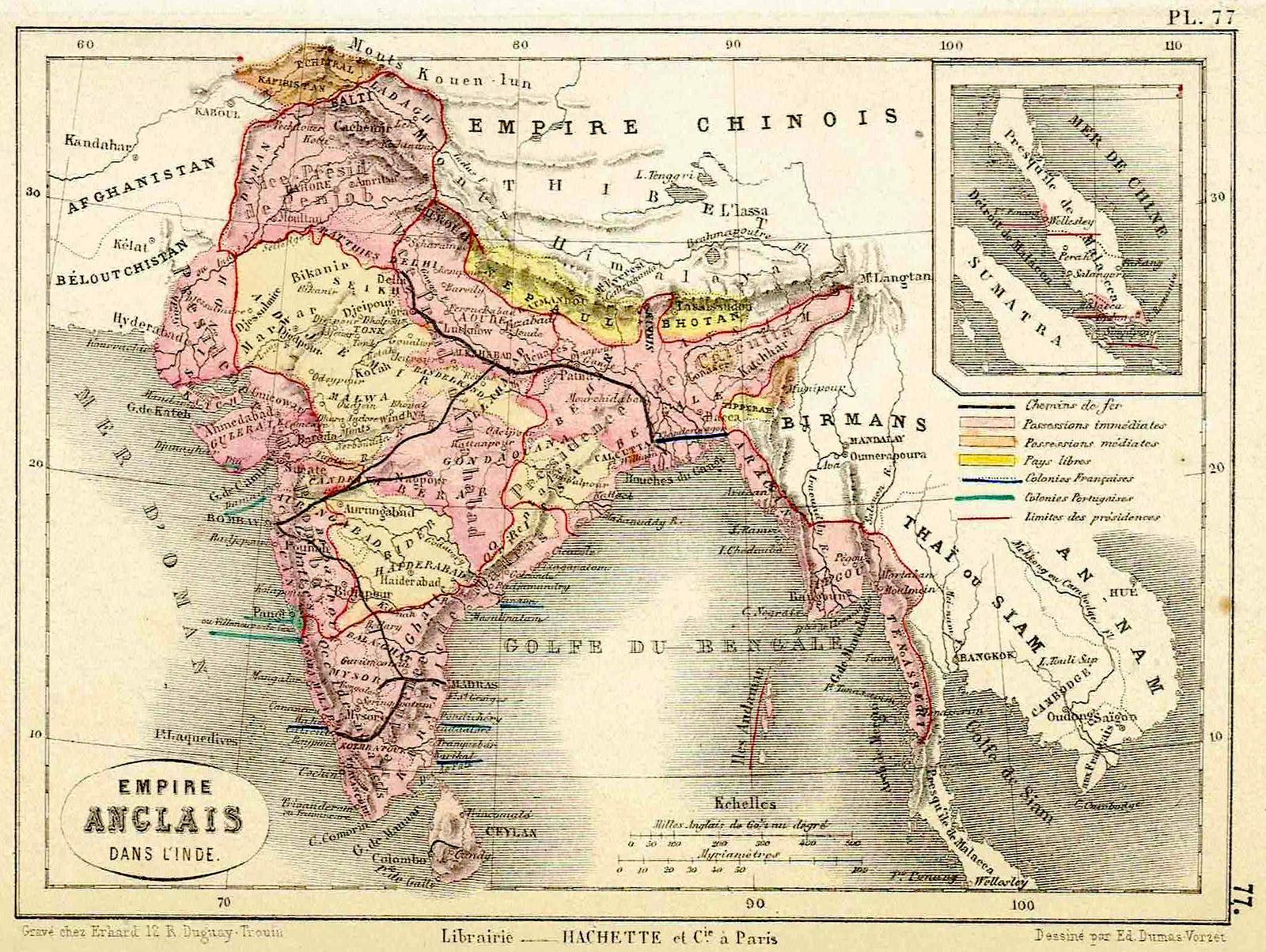 Cartina India 1800