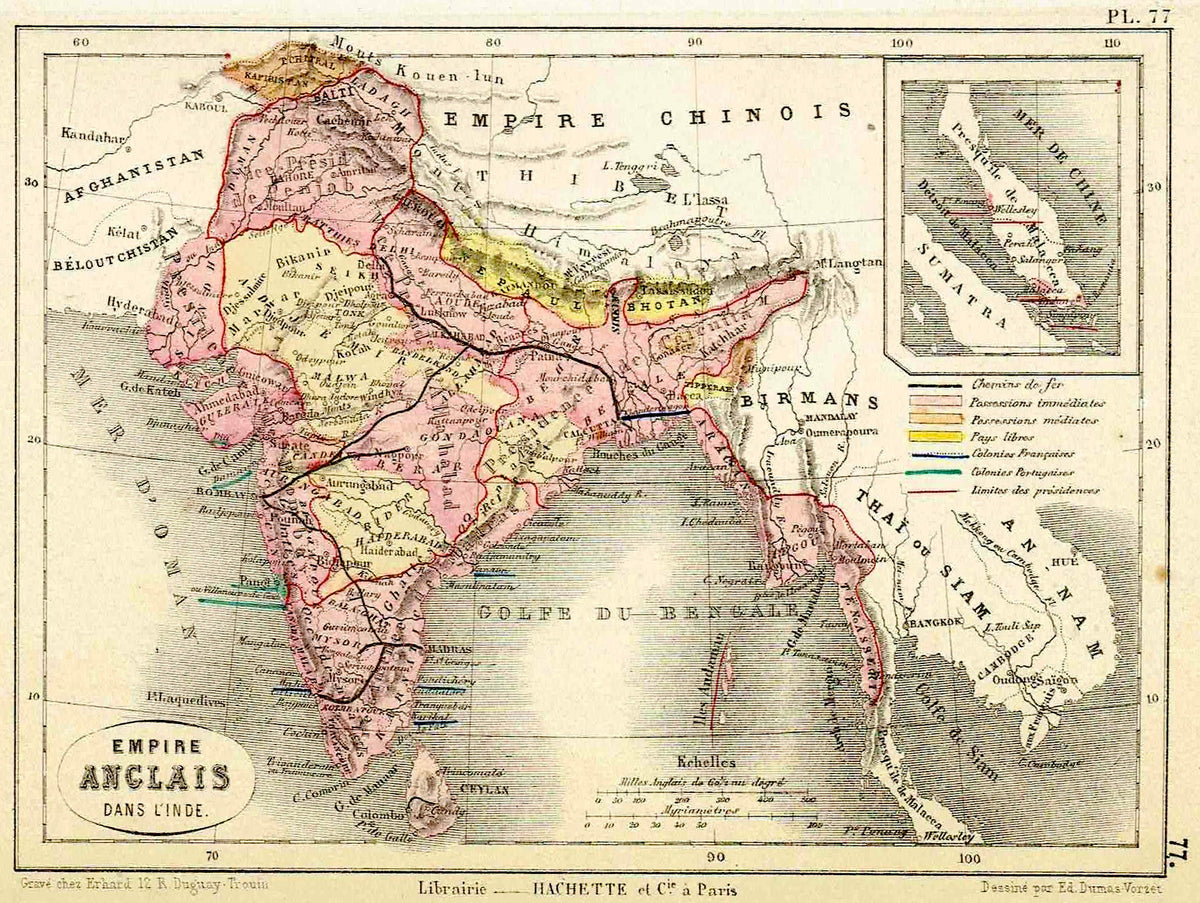 Cartina India 1800