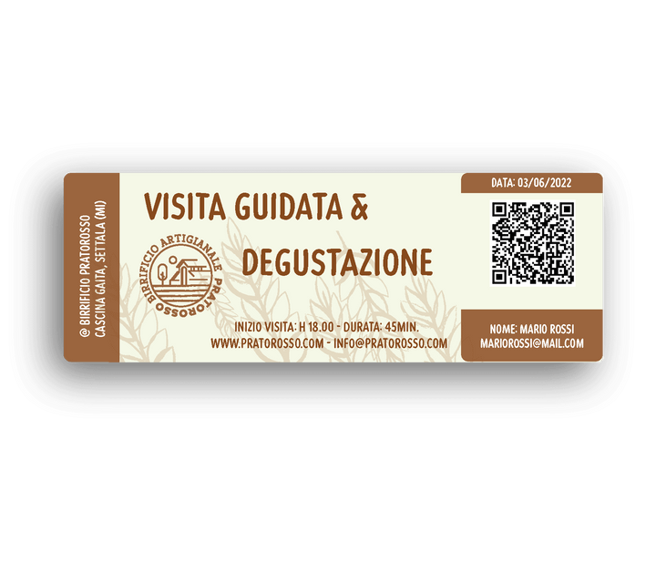 Biglietto visita guidata e degustazione - Birrificio Pratorosso